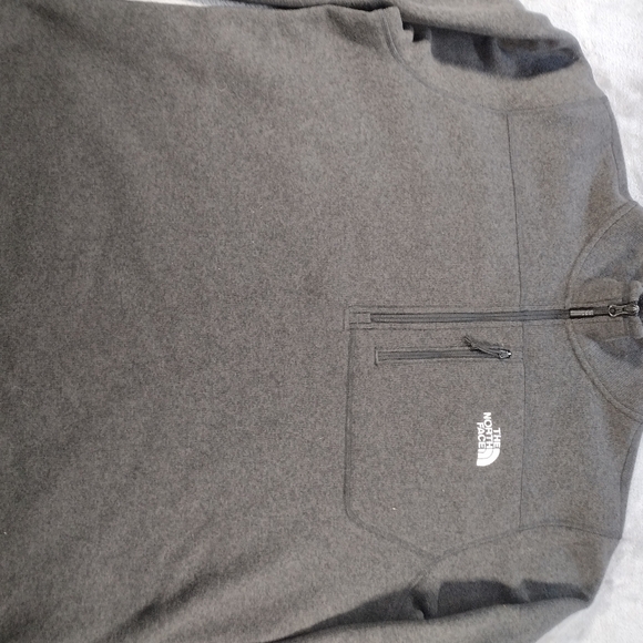 The North Face GORDON LYONS 1/4 Zip Sweater Knit Fleece Jacket Charcoal Men’s XL - Picture 2 of 7